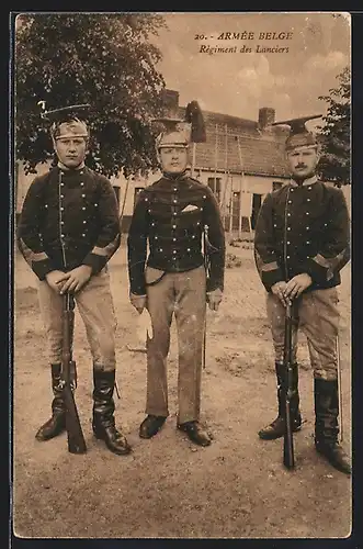 AK Régiment des Lanciers, Armée Belge