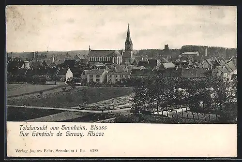 AK Sennheim, Panorama mit Schloss
