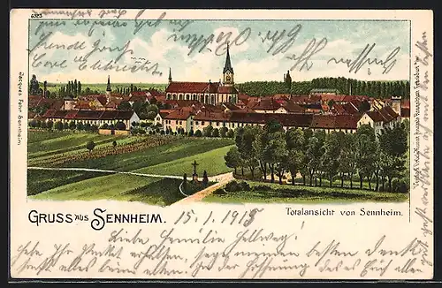 Lithographie Sennheim, Gesamtansicht