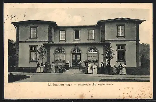 AK Mülhausen, Hasenrain, Schwesternhaus mit Versammlung