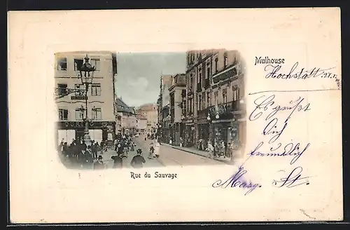 AK Mulhouse, Rue du Sauvage
