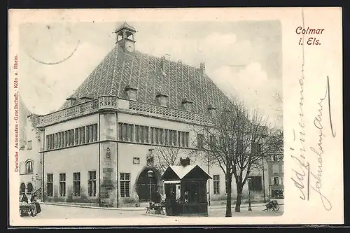 AK Colmar im Elsass, Gebäude im Winter