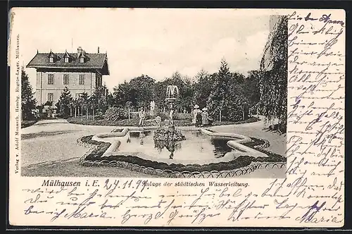 AK Mülhausen im Elsass, Anlage der städtischen Wasserleitung