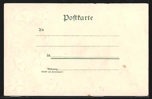 Präge-AK Metz, Kaiser Wilhelm I.-Denkmal, Wappen, Passepartout