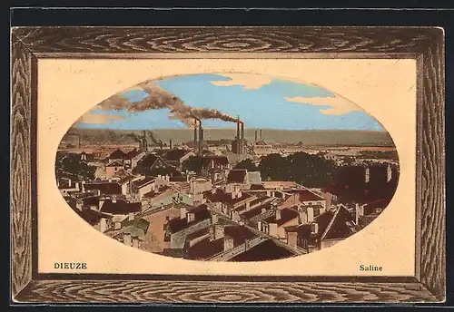 Präge-AK Dieuze, Saline, Passepartout