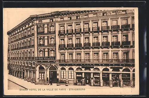 AK Strasbourg, Grand Hotel de la Ville de Paris