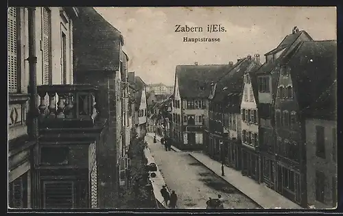 AK Zabern, Partie in der Hauptstrasse