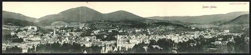 Klapp-AK Baden-Baden, Panoramablick auf die Stadt