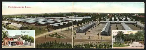 Klapp-AK Senne, Truppenübungsplatz, Hauptwache, Offizier-Kasino, Panorama