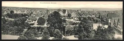 Klapp-AK Freudenstadt, Marktplatz aus der Vogelschau