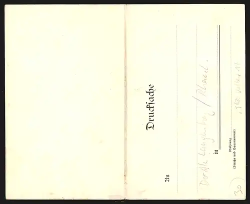 Klapp-AK Langenberg /Rheinl., Teilansicht aus der Vogelschau