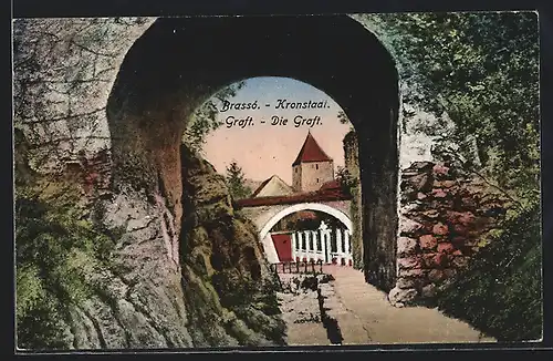 AK Kronstadt, Durchblick an der Graft