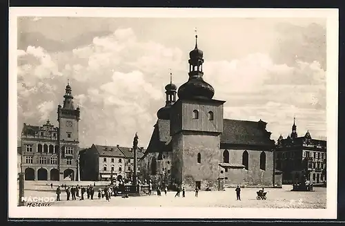 AK Náchod, Ortspartie an der Kirche