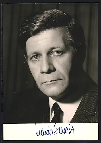 AK BRD, Helmut Schmidt, MdB, Stellvertretender Vorsitzender der SPD, Autogramm
