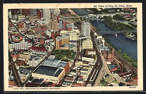 AK St. Paul, MN, Air View of the City
