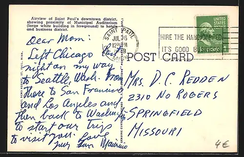 AK St. Paul, MN, Air View of the City