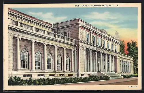 AK Schenectady, NY, View of the Post Office