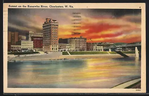 AK Charleston, WV, Sunset on the Kanawha River