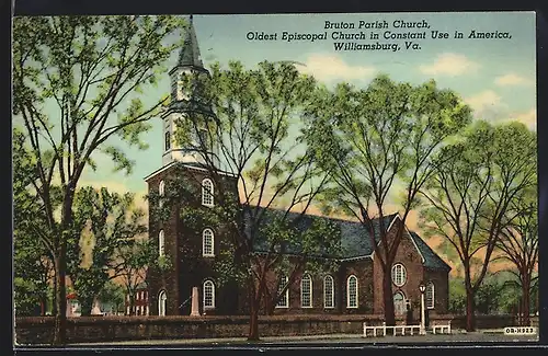 AK Williamsburg, VA, Bruton Parish Church, Oldest Episcopal Church in Constant Use in America