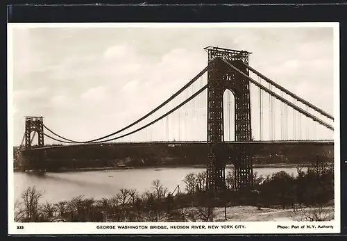 AK New York, NY, George Washington Bridge, Hudson River