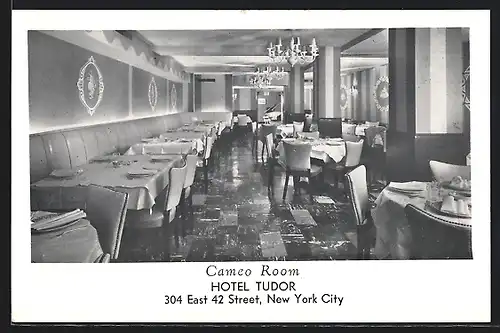 AK New York, NY, Cameo Room, Hote Tudor, 304 East 42 Street