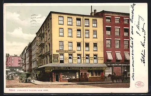 AK New York, NY, View of Fraunce`s Tavern