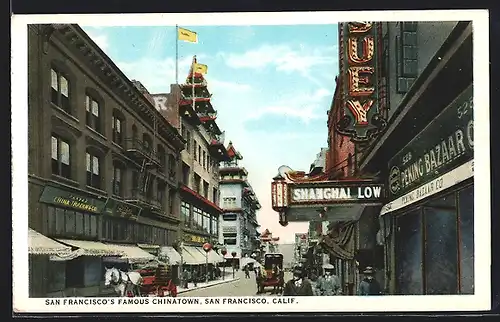 AK San Francisco, CA, a Street in Chinatown