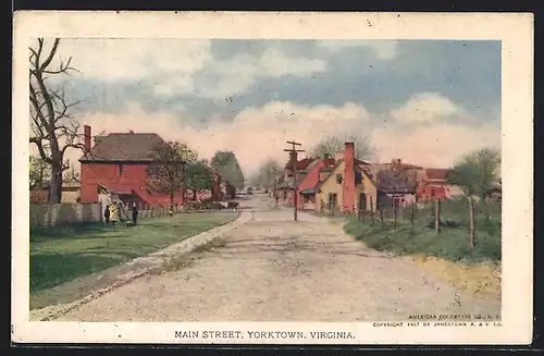 AK Yorktown, VA, View along the Main Street