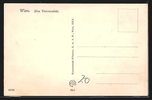 AK Wien, Blick auf die alte Universität