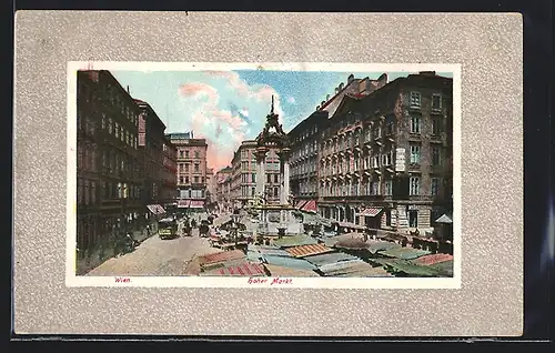 AK Wien, Hoher Markt, im Passepartout
