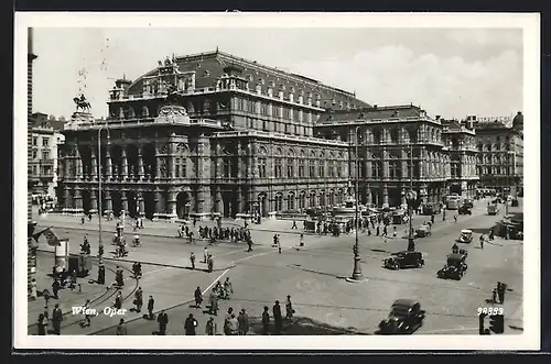 AK Wien, Oper mit Platz, Autos und Passanten