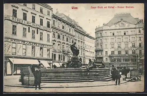 AK Wien, Neuer Markt mit Rafael-Donner Brunnen