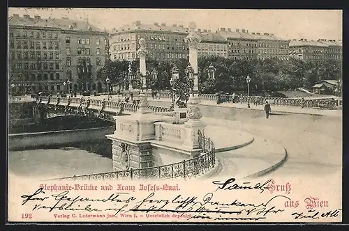 AK Wien, Stephanie-Brücke und Franz Josefs-Quai