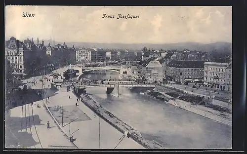 AK Wien, Franz-Josefs-Kai, Brücken über dem Donaukanal