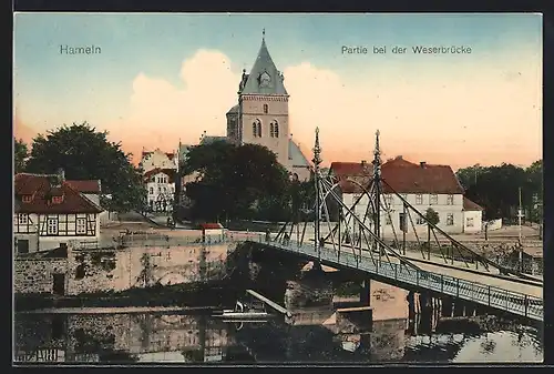AK Hameln, Partie bei der Weserbrücke
