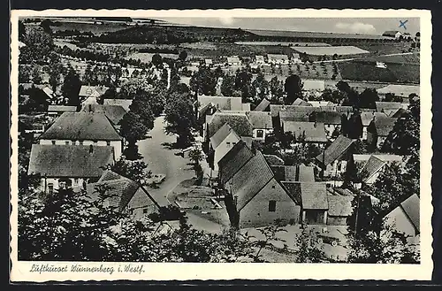 AK Wünnenberg i. Westf., Ortsansicht aus der Vogelschau