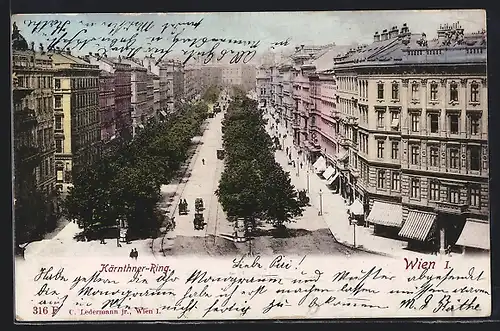 AK Wien, Strassenbahnen am Kärntner-Ring