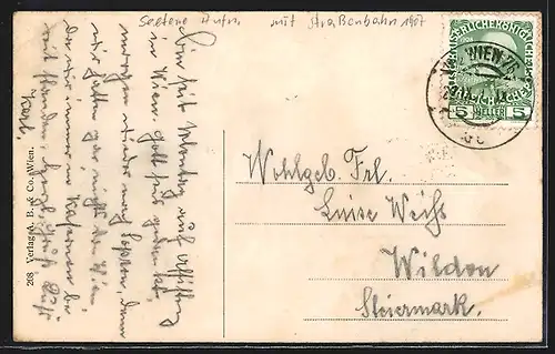 AK Wien, Kutsche und Strassenbahn am Burgring