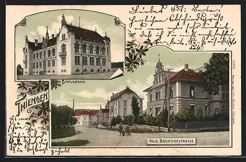 AK Thiengen, Schulhaus, Neue Bahnhofstrasse