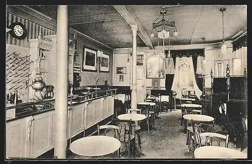 AK Bremen, Cafe und Likör-Buffet Minerva, Catharinenstr. und Schlüsselkorb, Innenansicht