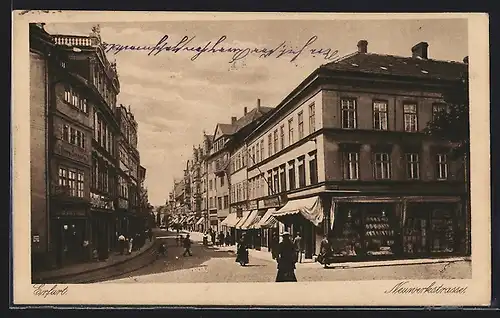 AK Erfurt, Neuwerkstrasse mit Geschäften