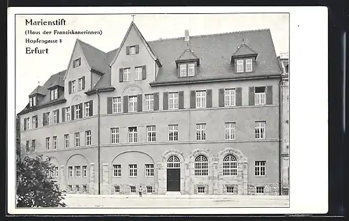 AK Erfurt, Marienstift Haus der Franziskanerinnen, Strasse Hopfengasse 8