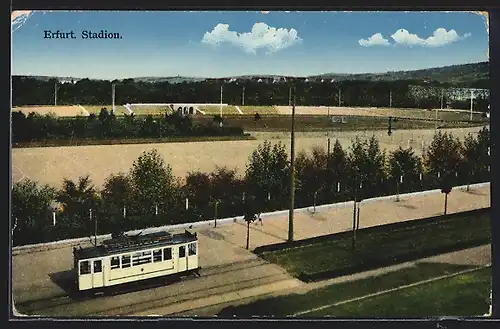 AK Erfurt, Strassenbahn am Stadion