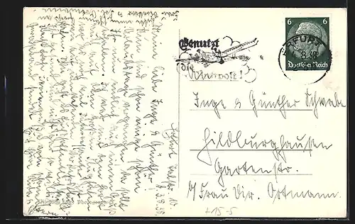 AK Erfurt, Hermann Göring Flughafen, Propeller-Flugzeug