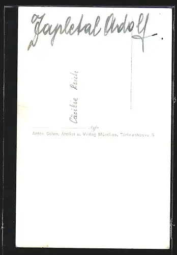AK Opernsängerin Cäcilie Reich mit Kreuzkette, mit original Autograph