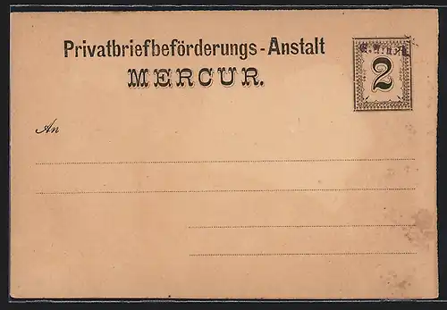 AK Private Stadtpost Privatbriefbeförderungs-Anstalt Mercur