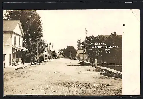 AK Wrichtstown, WI, St. Scene 1908