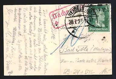 Mini-AK Heidelberg, Ortsansicht am Fluss