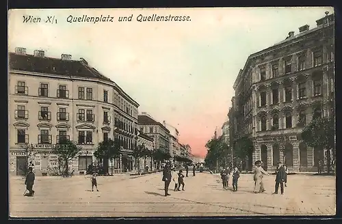 AK Wien, Quellenplatz und Quellenstrasse