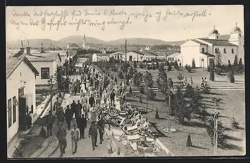 AK Wien-Grinzing, Partie am k. k. Kriegsspital, Krankengebäude 29-37